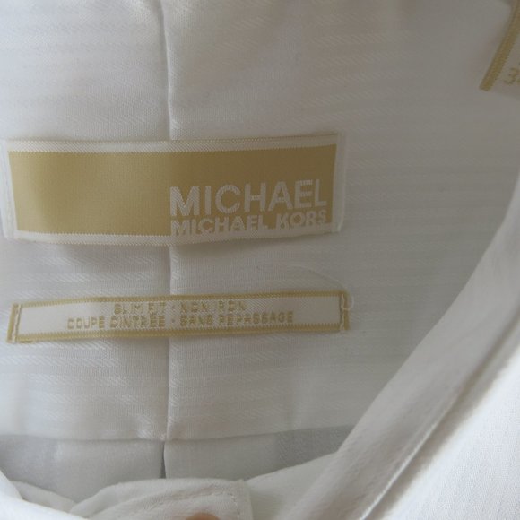 Michael Michael Kors Slim Fit Non Iron Long Sleeve Shirt  - Size 15.5 - 34/35 - Picture 5 of 7